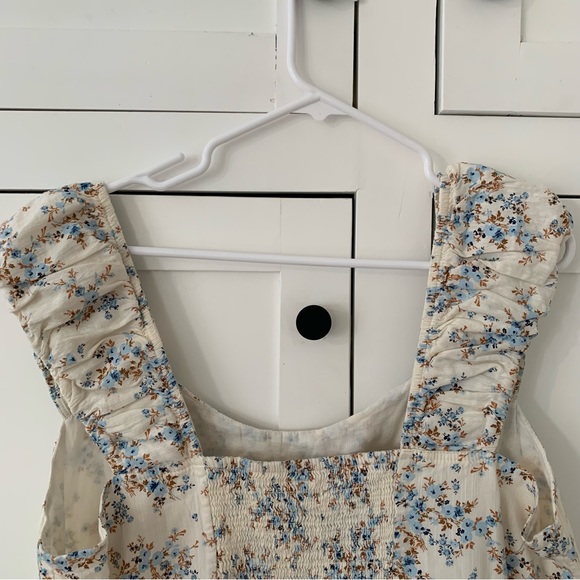 Old Navy Plus Cream/Blue Floral Ruffle Cami Dress Size 2X - Picture 10 of 10
